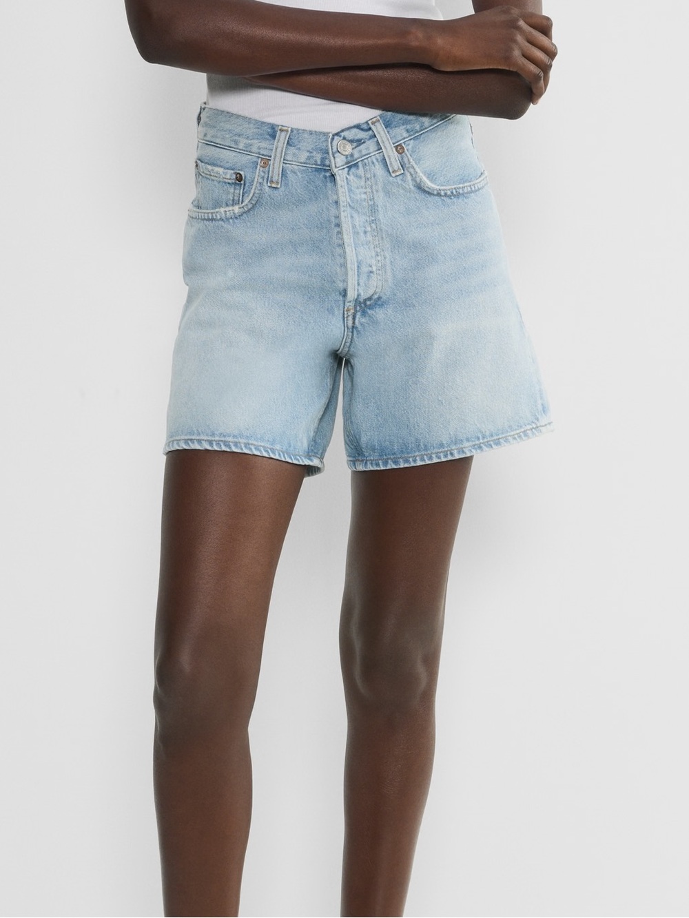 Agolde V-Waist Denim Shorts